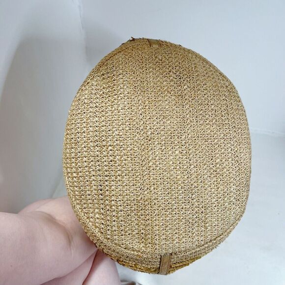 Kate Spade Woven Tote Bag Gold Sequins Summer Bag Beach Tote Shoulder Bag - Picture 6 of 9